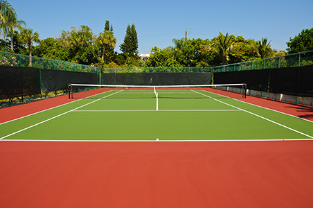 Tennis court cleaning